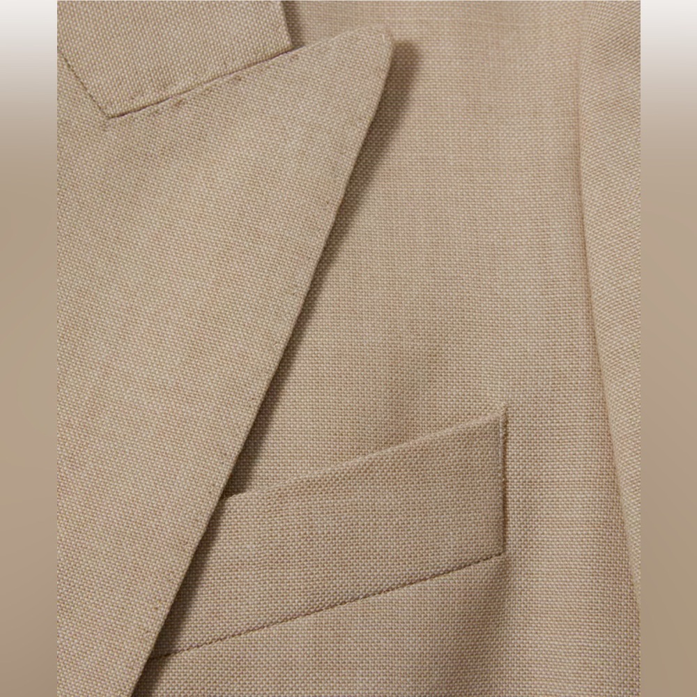 Reiss WOOL DOUBLE BREASTED SUIT
BLAZER IN NEUTRAL size 4 - Picture 3 of 11